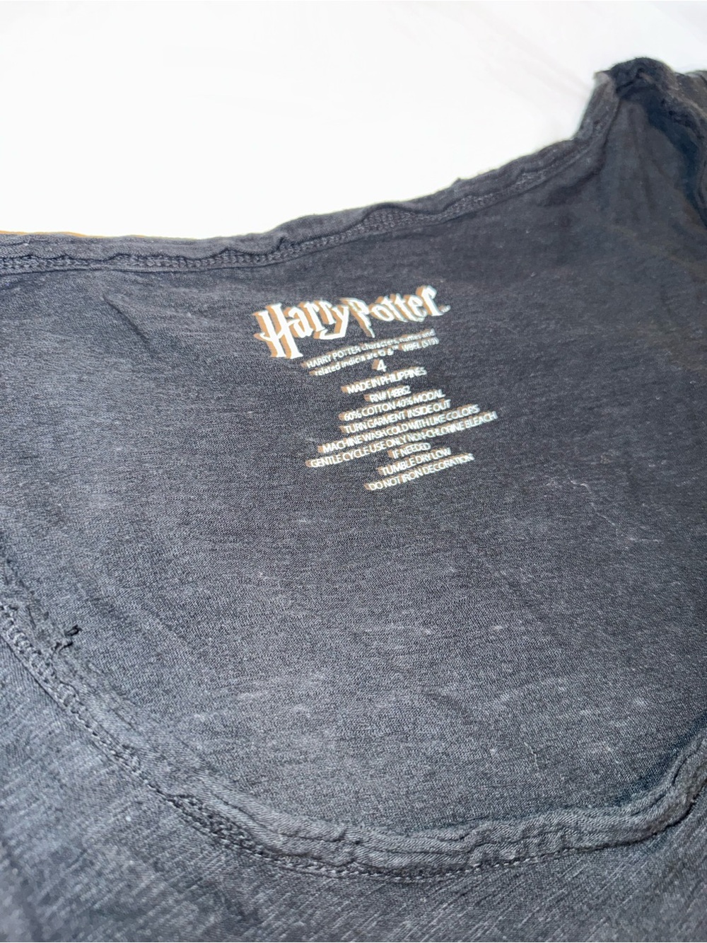 Torrid Harry Potter Pajama Set - 4X Black Hedwig Tank + 3X Blue Stripe Shorts - Picture 8 of 8